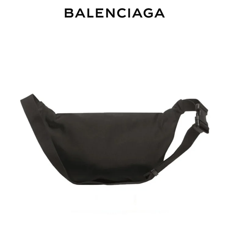 BALENCIAGA巴黎世家WHEEL BELTPACK黑色尼龍腰包