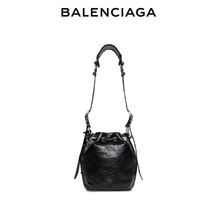 BALENCIAGA巴黎世家LE CAGOLE女士超小號時尚水桶包機車包