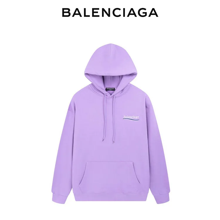 BALENCIAGA巴黎世家經典可樂標波浪字母衛衣連帽衫