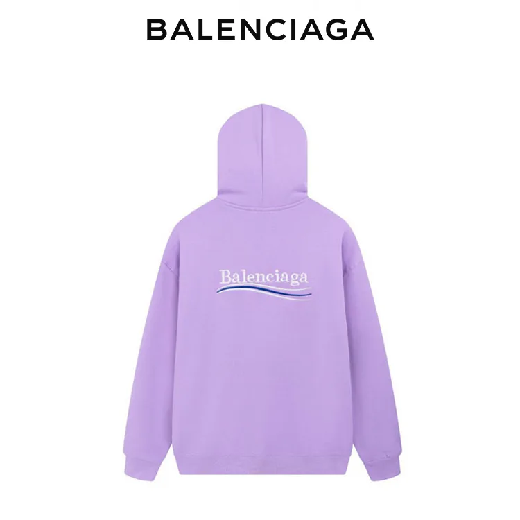 BALENCIAGA巴黎世家經典可樂標波浪字母衛衣連帽衫