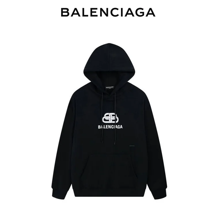 BALENCIAGA巴黎世家帽T經典鎖扣字母印花連帽衛衣