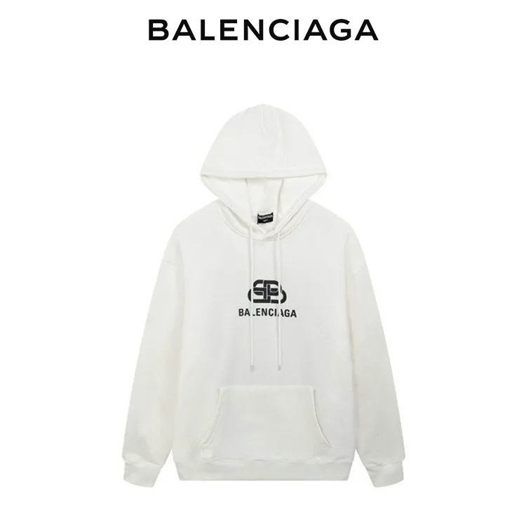 BALENCIAGA巴黎世家帽T經典鎖扣字母印花連帽衛衣