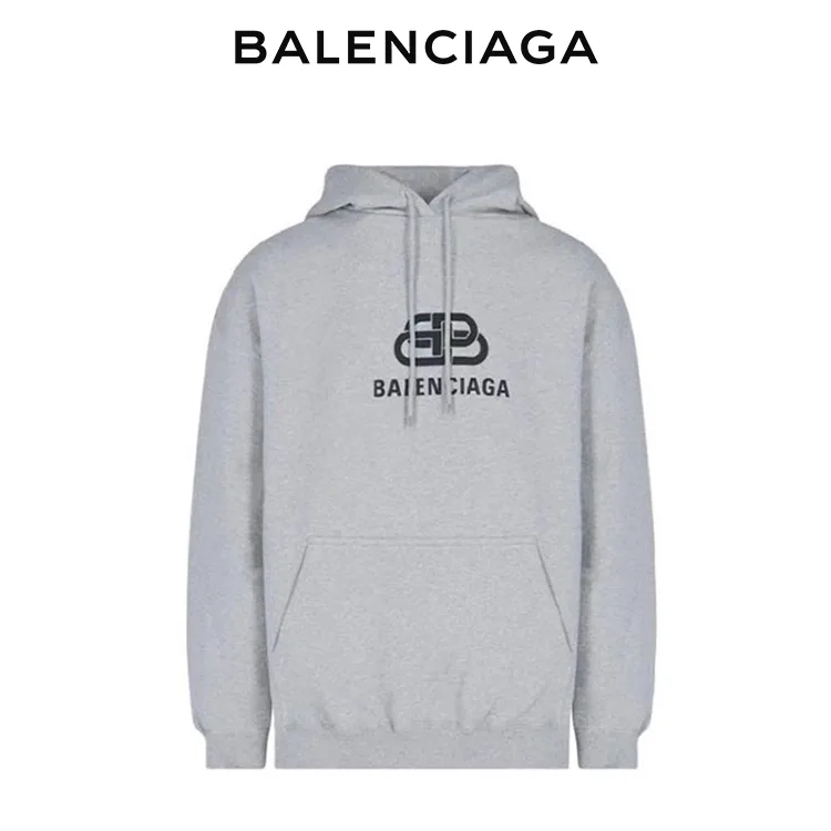 BALENCIAGA巴黎世家帽T經典鎖扣字母印花連帽衛衣