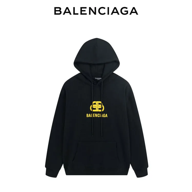 BALENCIAGA巴黎世家帽T經典鎖扣字母印花連帽衛衣