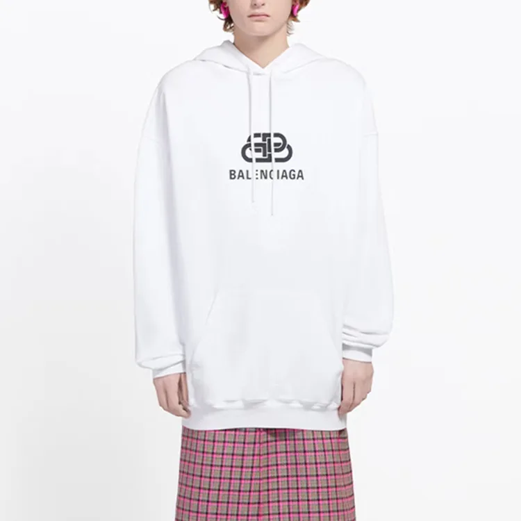 BALENCIAGA巴黎世家帽T經典鎖扣字母印花連帽衛衣