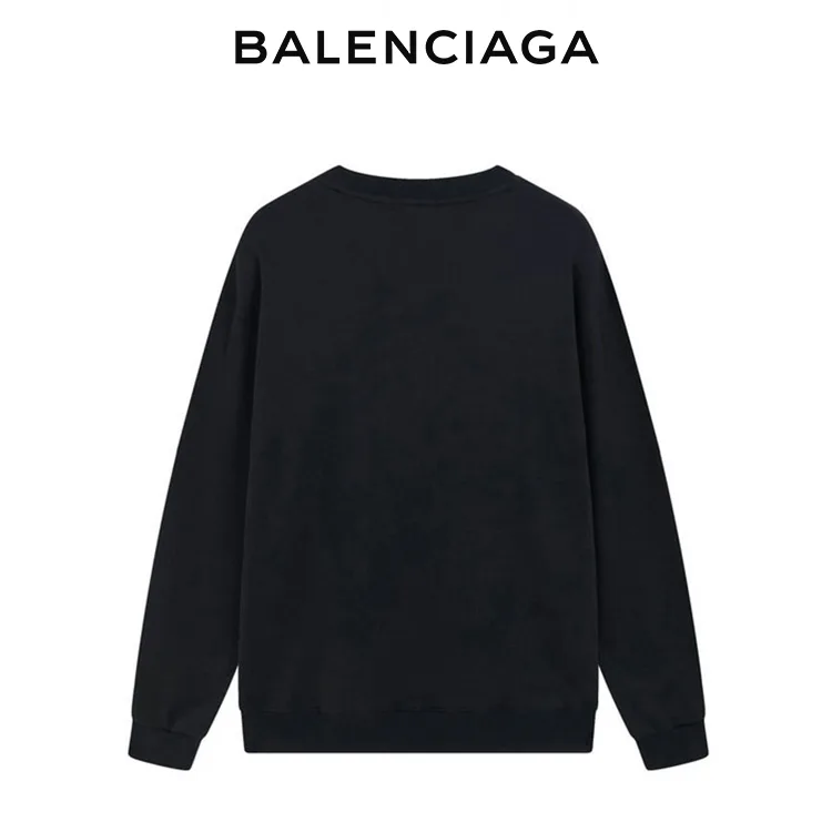 BALENCIAGA巴黎世家經典鎖扣字母印花套頭圓領衛衣