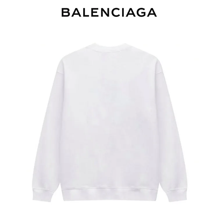 BALENCIAGA巴黎世家經典鎖扣字母印花套頭圓領衛衣