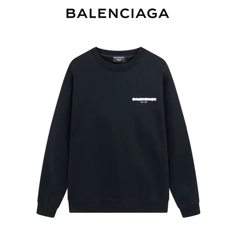 BALENCIAGA巴黎世家封條字母印花圓領衛衣