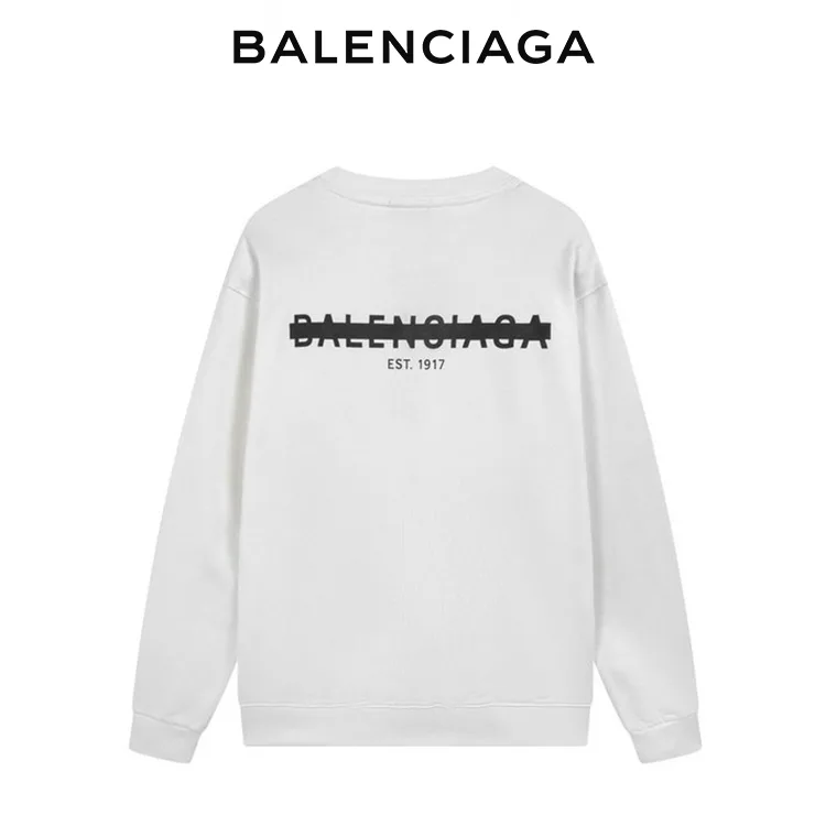 BALENCIAGA巴黎世家封條字母印花圓領衛衣