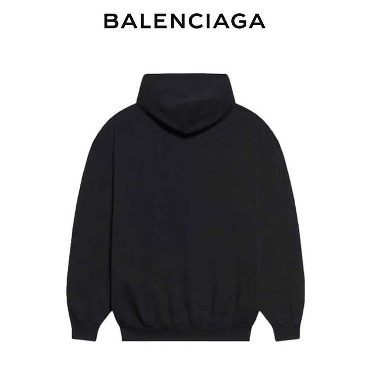 BALENCIAGA巴黎世家BB模糊馬賽克字母LOGO衛衣連帽衫