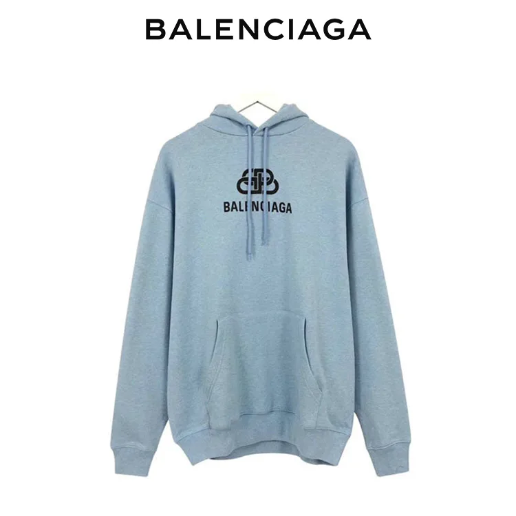 BALENCIAGA巴黎世家帽T經典鎖扣字母印花連帽衛衣