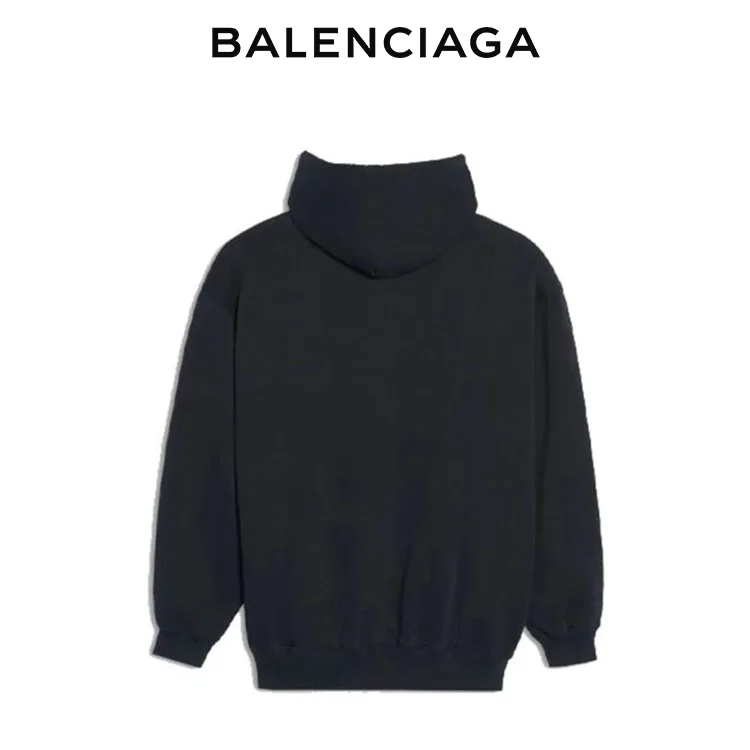 BALENCIAGA巴黎世家帽T麥穗雙B字母印花衛衣連帽衫