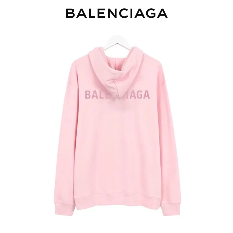 BALENCIAGA巴黎世家女士前後品牌標識衛衣連帽衫