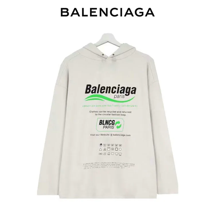 BALENCIAGA巴黎世家環保可樂標連帽衛衣