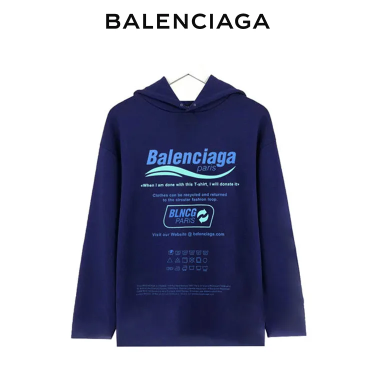 BALENCIAGA巴黎世家環保可樂標連帽衛衣