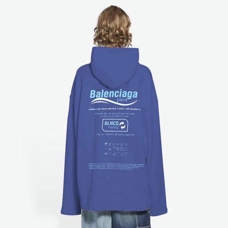 BALENCIAGA巴黎世家環保可樂標連帽衛衣