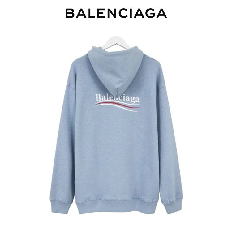 BALENCIAGA巴黎世家經典可樂標波浪字母衛衣連帽衫