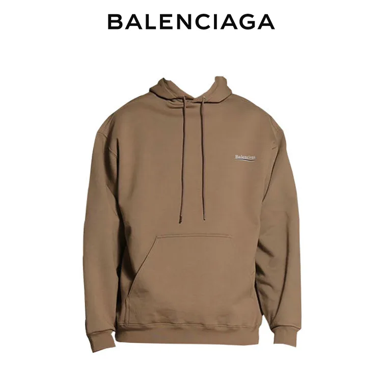 BALENCIAGA巴黎世家經典可樂標波浪字母衛衣連帽衫