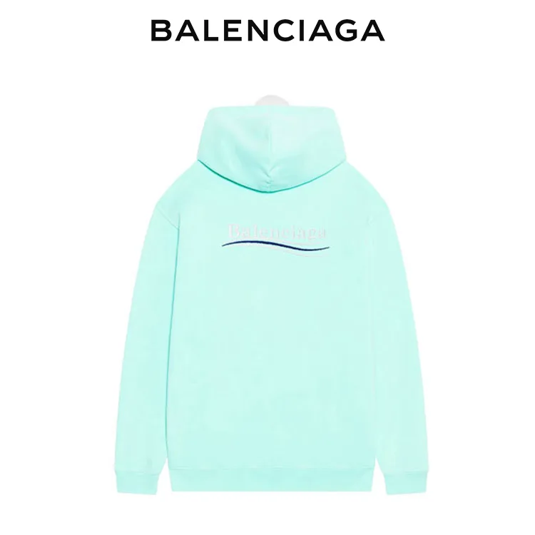 BALENCIAGA巴黎世家經典可樂標波浪字母衛衣連帽衫