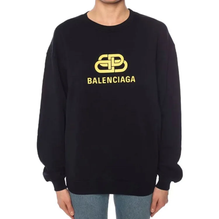 BALENCIAGA巴黎世家經典鎖扣字母印花套頭圓領衛衣