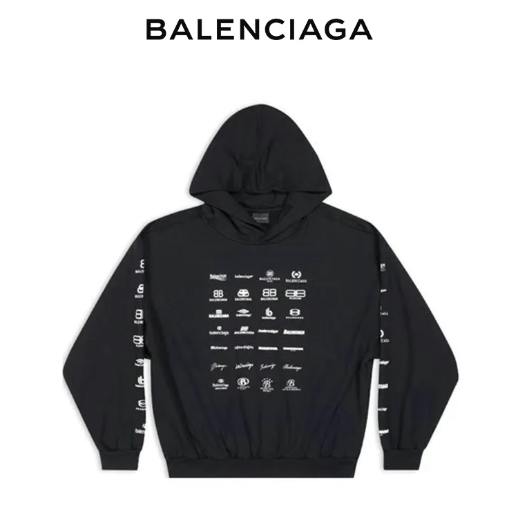 BALENCIAGA巴黎世家LOGO大合集字母印花連帽衛衣