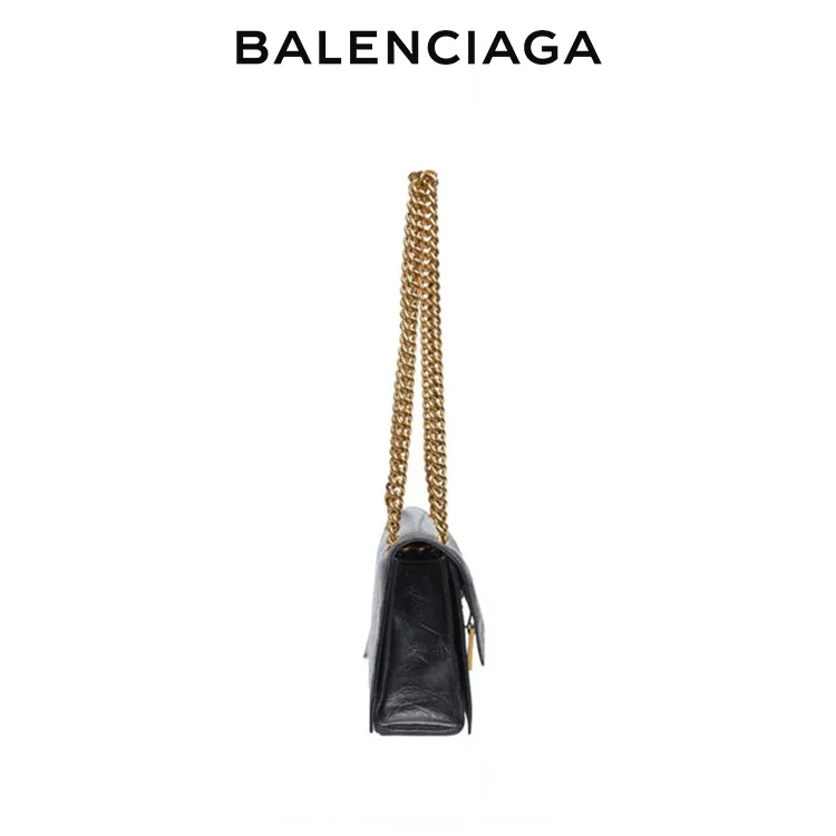 BALENCIAGA巴黎世家CRUSH女士小號鏈條包油蠟皮沙漏包