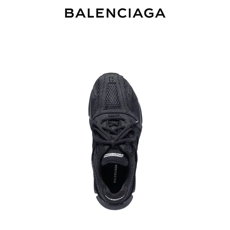 BALENCIAGA巴黎世家PHANTOM幻影系列黑色網眼拼接運動鞋 男女同款