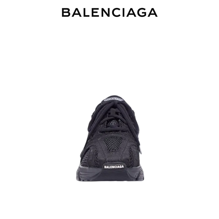 BALENCIAGA巴黎世家PHANTOM幻影系列黑色網眼拼接運動鞋 男女同款