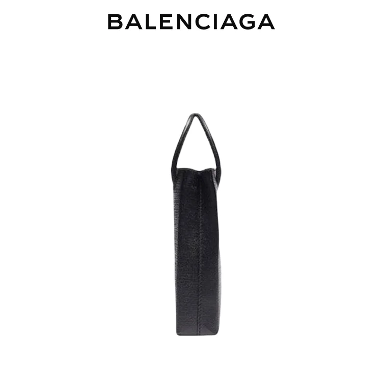 BALENCIAGA巴黎世家SHOPPING女士簡約品牌標識牛皮革手機包