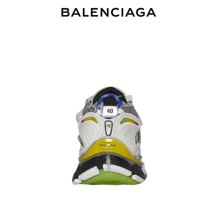 BALENCIAGA巴黎世家RUNNER磨損效果做舊拼接品牌標識運動鞋 男女同款