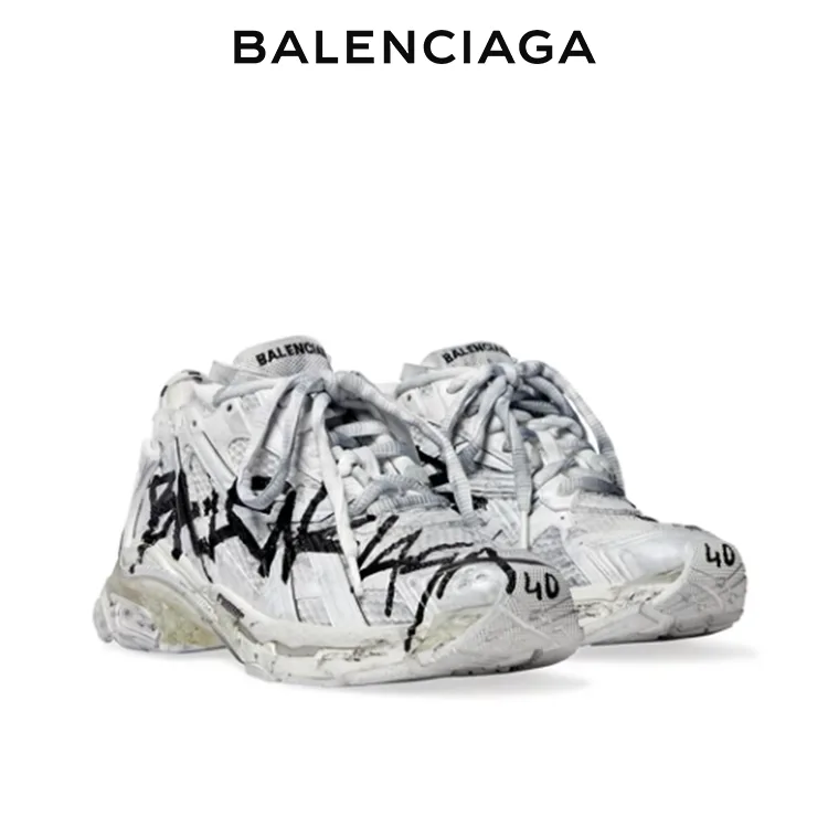 BALENCIAGA巴黎世家RUNNER GRAFFITI塗鴉運動鞋 男女同款