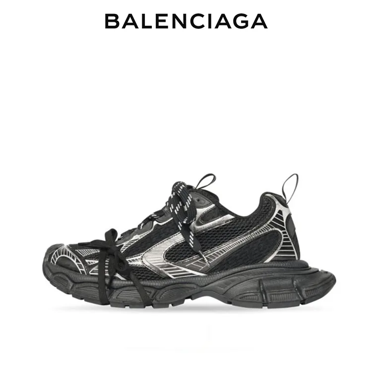 BALENCIAGA RUNNER KITH FOUR.COLOR 黑色復古休閒運動鞋 男女同款