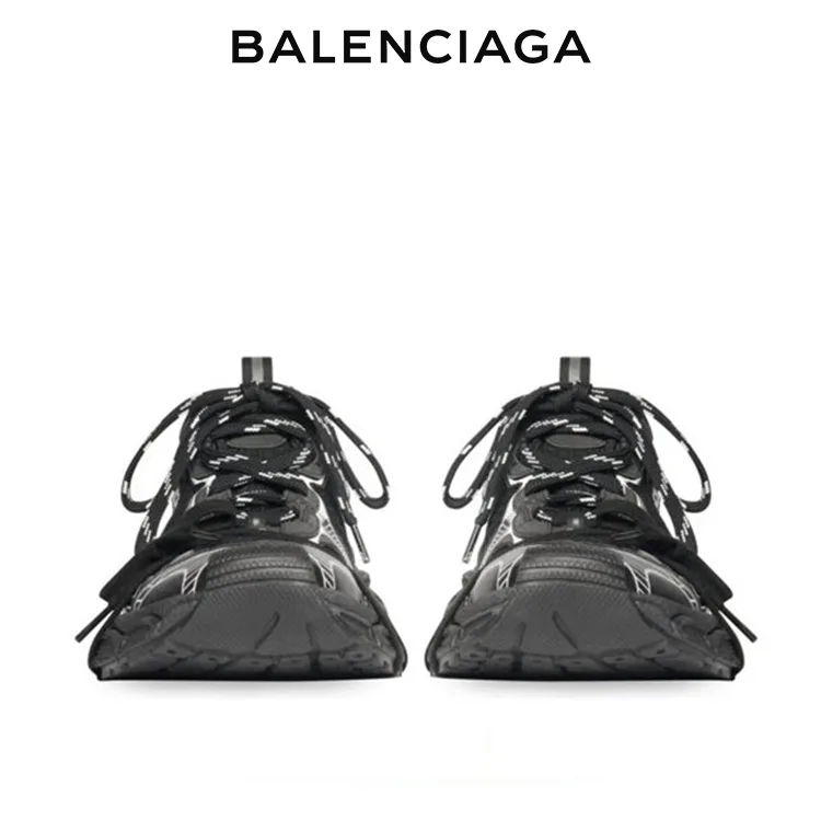 BALENCIAGA RUNNER KITH FOUR.COLOR 黑色復古休閒運動鞋 男女同款