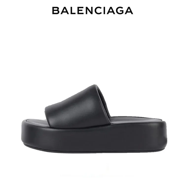 BALENCIAGA巴黎世家時尚厚底涼拖鞋