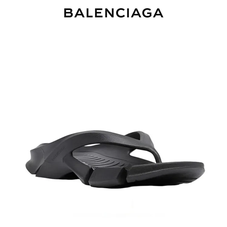 BALENCIAGA巴黎世家BB壓花人字拖休閒運動夾腳涼拖鞋 男女同款