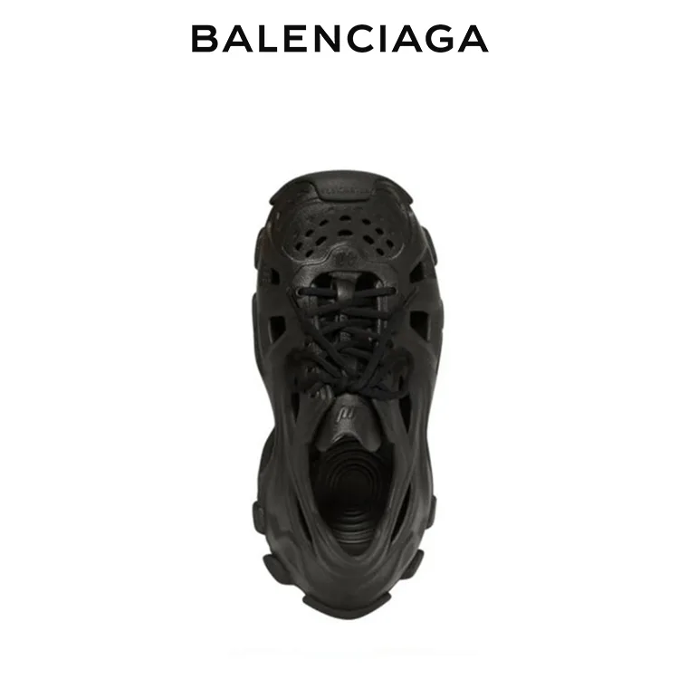 BALENCIAGA巴黎世家HD系列橡膠運動鞋男士繫帶洞洞超輕戶外沙灘涼鞋