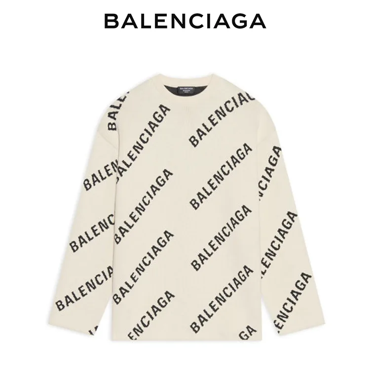 BALENCIAGA巴黎世家ALLOVER LOGO針織衫毛衣