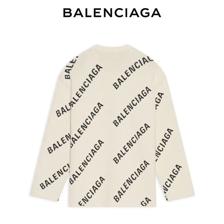 BALENCIAGA巴黎世家ALLOVER LOGO針織衫毛衣