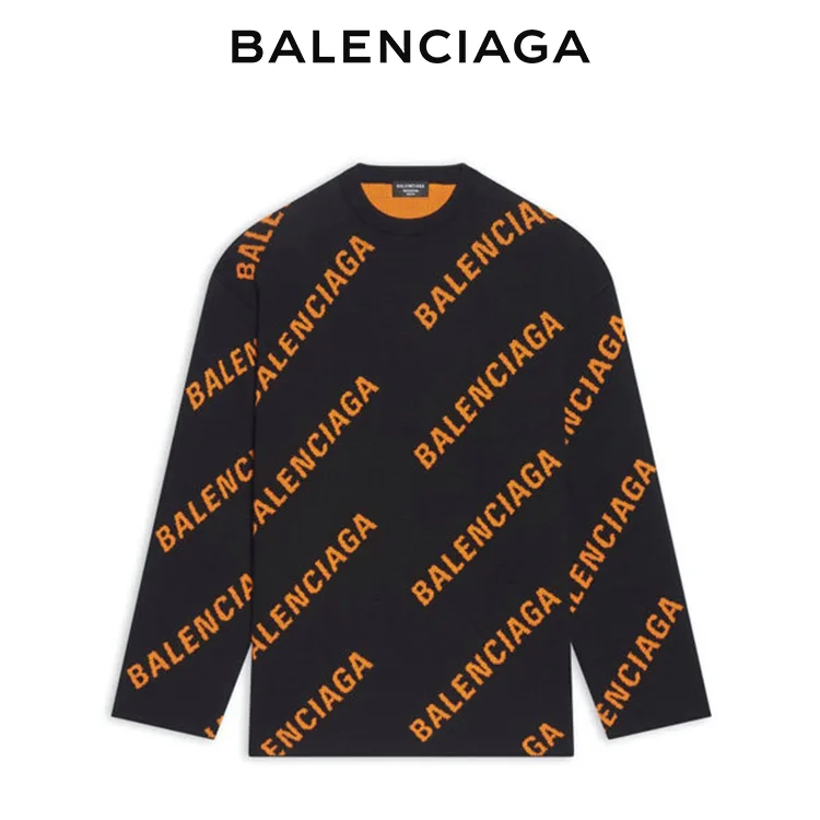 BALENCIAGA巴黎世家ALLOVER LOGO針織衫毛衣