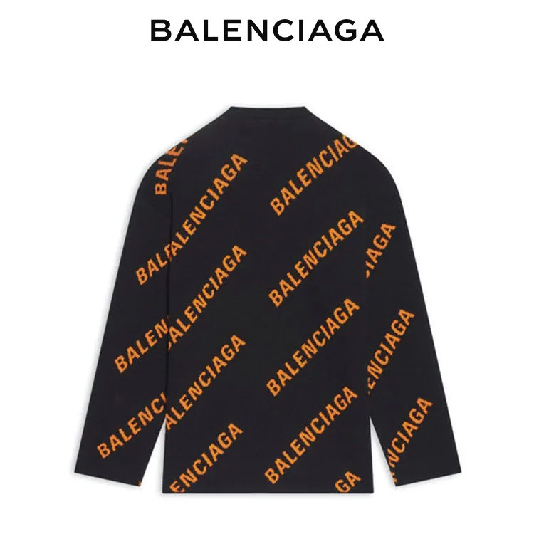 BALENCIAGA巴黎世家ALLOVER LOGO針織衫毛衣