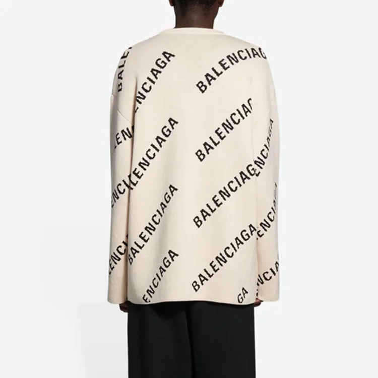 BALENCIAGA巴黎世家ALLOVER LOGO針織衫毛衣