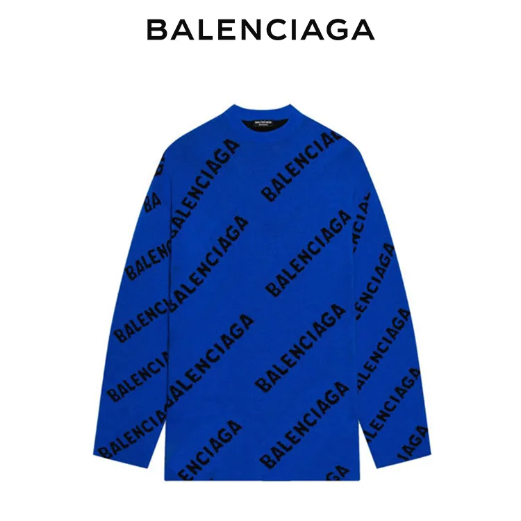 BALENCIAGA巴黎世家ALLOVER LOGO針織衫毛衣