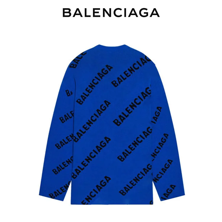 BALENCIAGA巴黎世家ALLOVER LOGO針織衫毛衣