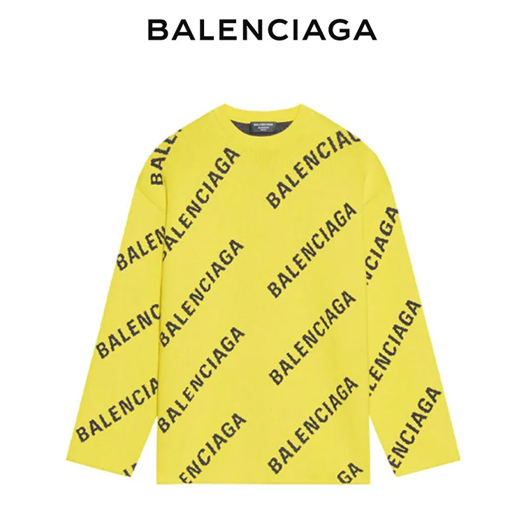 BALENCIAGA巴黎世家ALLOVER LOGO針織衫毛衣