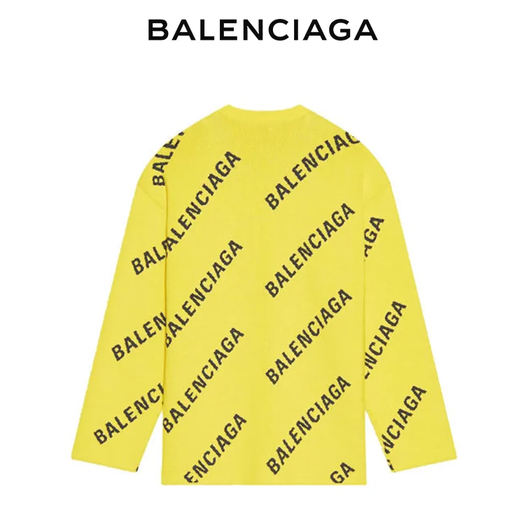 BALENCIAGA巴黎世家ALLOVER LOGO針織衫毛衣