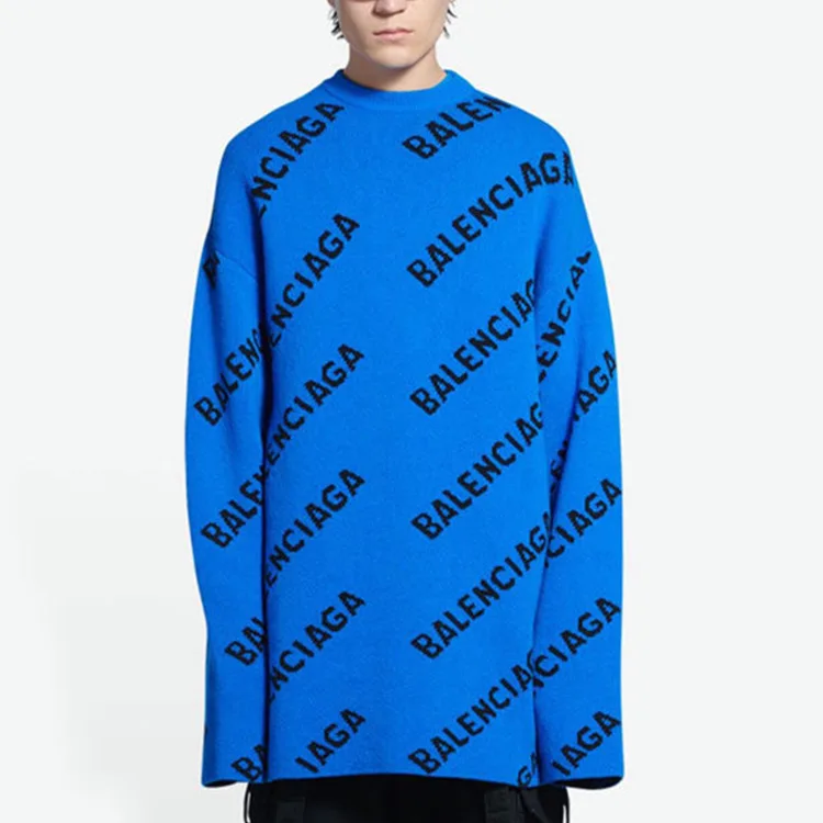 BALENCIAGA巴黎世家ALLOVER LOGO針織衫毛衣