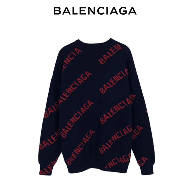 BALENCIAGA巴黎世家ALLOVER LOGO針織衫毛衣