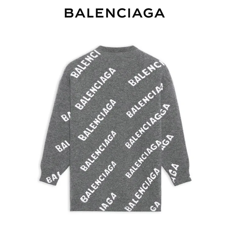 BALENCIAGA巴黎世家ALLOVER LOGO針織衫毛衣