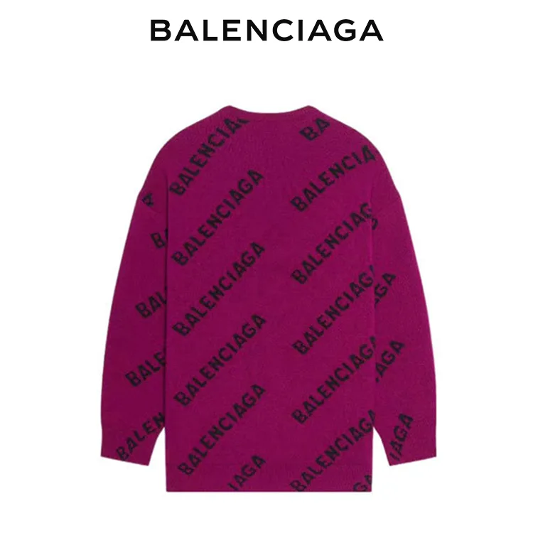 BALENCIAGA巴黎世家ALLOVER LOGO針織衫毛衣