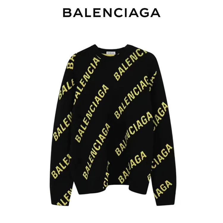 BALENCIAGA巴黎世家ALLOVER LOGO針織衫毛衣